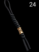 Paracord Lanyard with Solid Brass Bead -Large