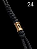 Paracord Lanyard with Solid Brass Bead -Large