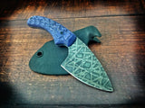 Acid Etched Tanto Knife with Kydex Sheath