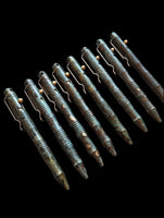 EDC Bolt Action Brass Pen With Shipwreck Patina -Large Inkpen Ballpen