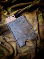 Reptile Embossed Leather Credit Card Sleeve