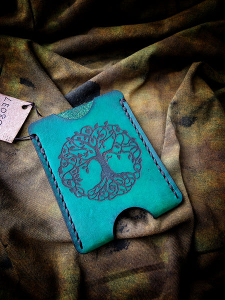 Tree Of Life Leather Credit Card Sleeve