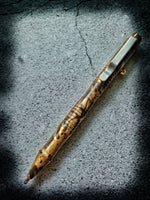 EDC Bolt Action Brass Pen With Shipwreck Patina -Large Inkpen Ballpen
