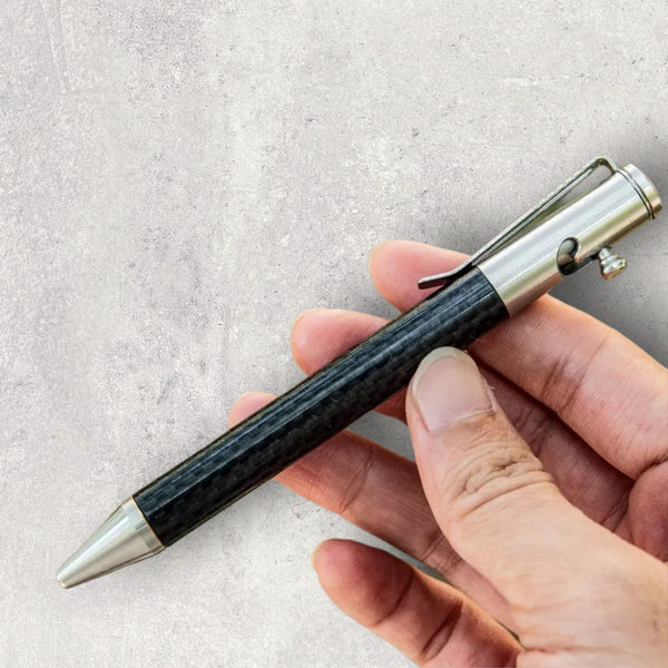 EDC Bolt Action Carbon Fiber Pen -Large