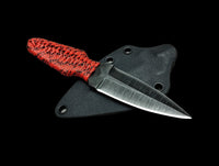 Small Hollow Ground Dagger Knife with Kydex Sheath