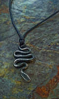 Forged STAINLESS Steel Snake Blacksmith Pendant