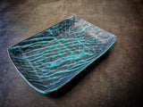Distressed Blue/Black 2 Tone Leather Valet Tray -Small