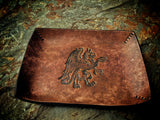Heraldic Griffin Leather Valet Tray -Small