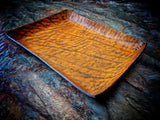 Distressed Pattern Leather Valet Tray -Large