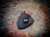 Dragon Keychain One Sided Leather - Black