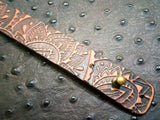 1" Mandala Stamped Leather Bracelet