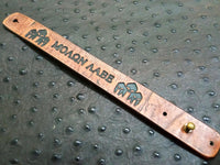 1" Molon Labe Stamped Leather Bracelet