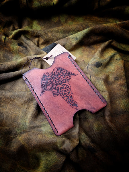 Viking Leather Credit Card Sleeve
