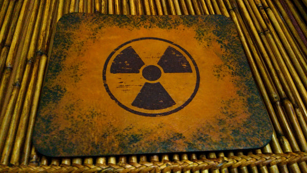 Radiation Symbol Leather Mouse Pad