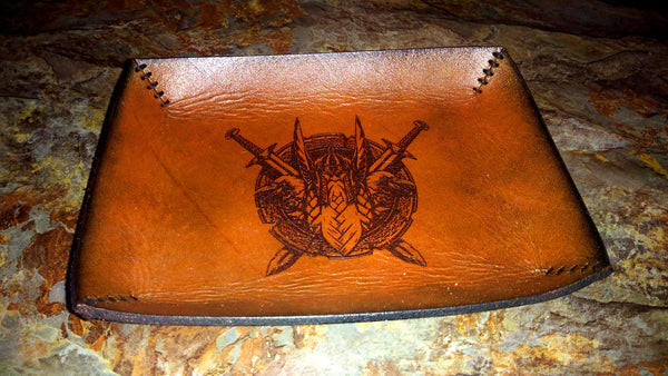 Odin Viking Leather Valet Tray -Small