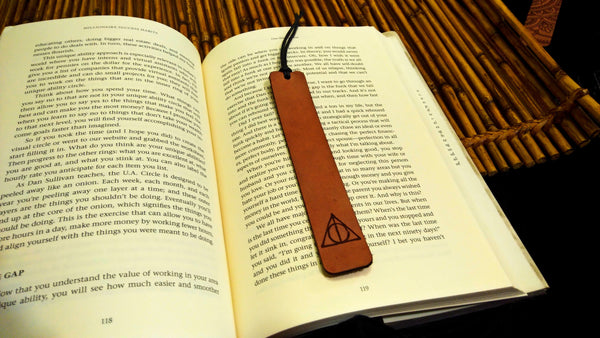 Deathly Hallows Leather Bookmark