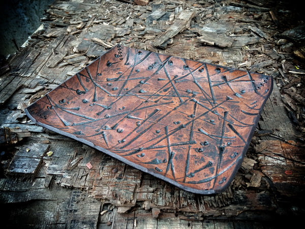 Apocalyptic Pattern Leather Valet Tray -Large