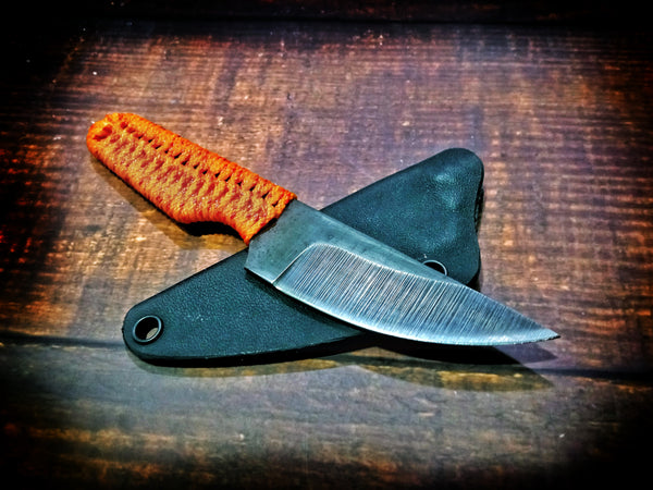 Ecos Knives Small Kiridashi Knife Multicolor Cord w/ Kydex Sheath