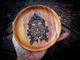 Bali Mask Acacia Wooden Valet Tray / Key Bowl