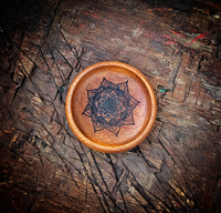 Mandala Acacia Wooden Valet Tray / Key Bowl