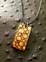 Abstract Engraved Wood Necklace