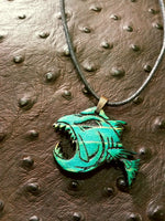 Engraved Fish Wood Necklace