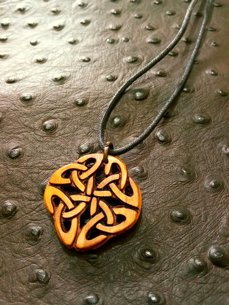 Celtic Knot Wood Necklace